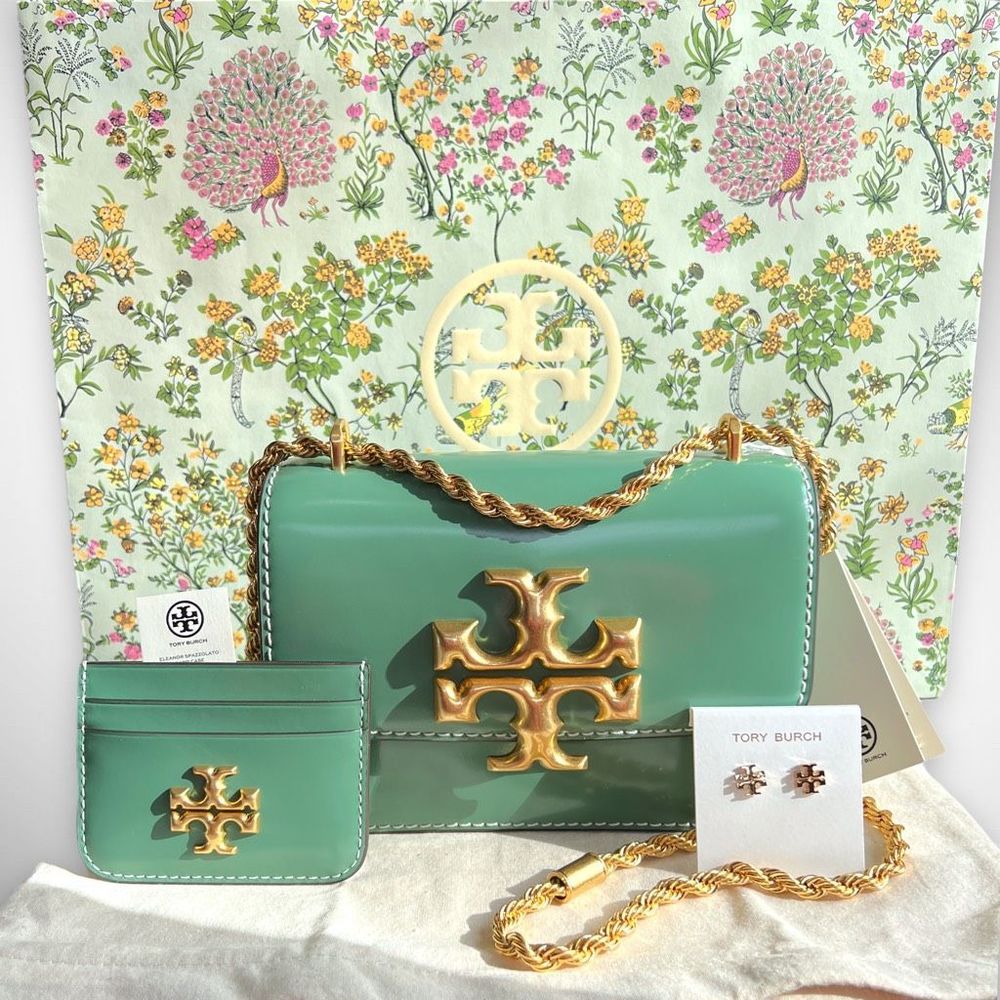 🚫SOLD ON MECARI 🚫NWT Tory Burch Eleanor Spazzolato Shoulder Bag, Card Case… - Picture 1 of 16